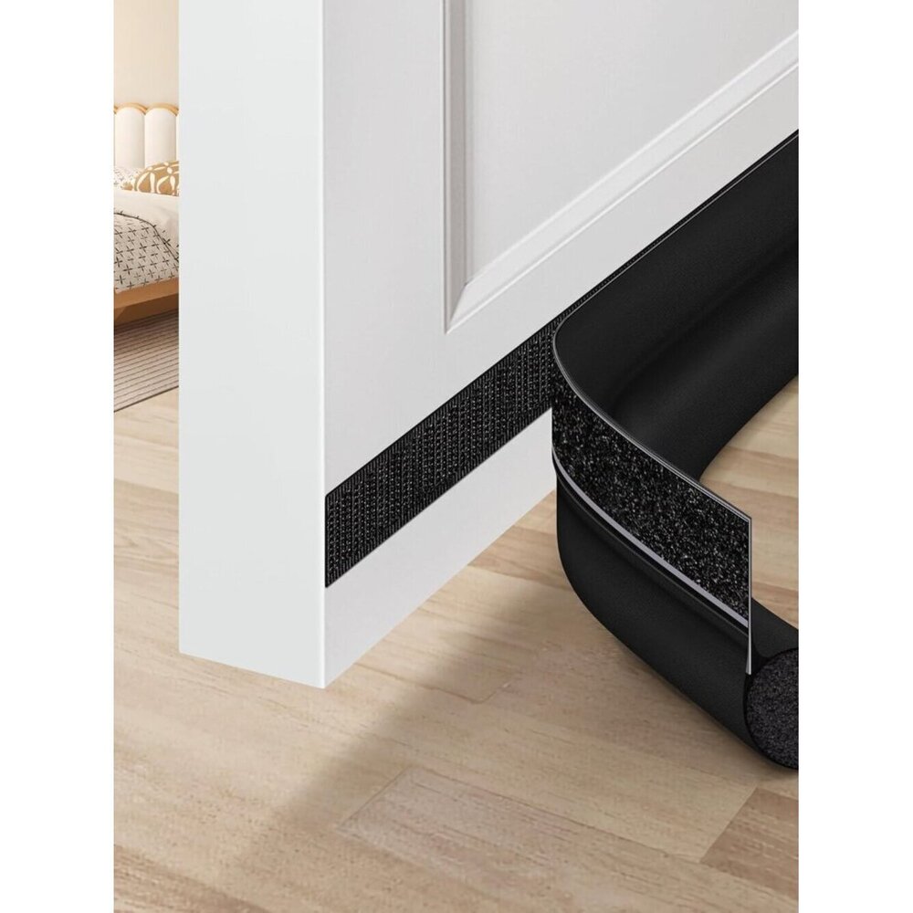 Adjustable Door Draft Stopper 36 Inch Black